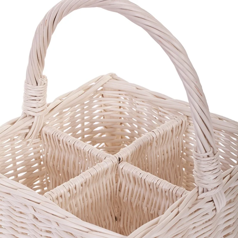 Gaudios wicker basket, bottle crate, carrier with compartments and handle TheWickerStories