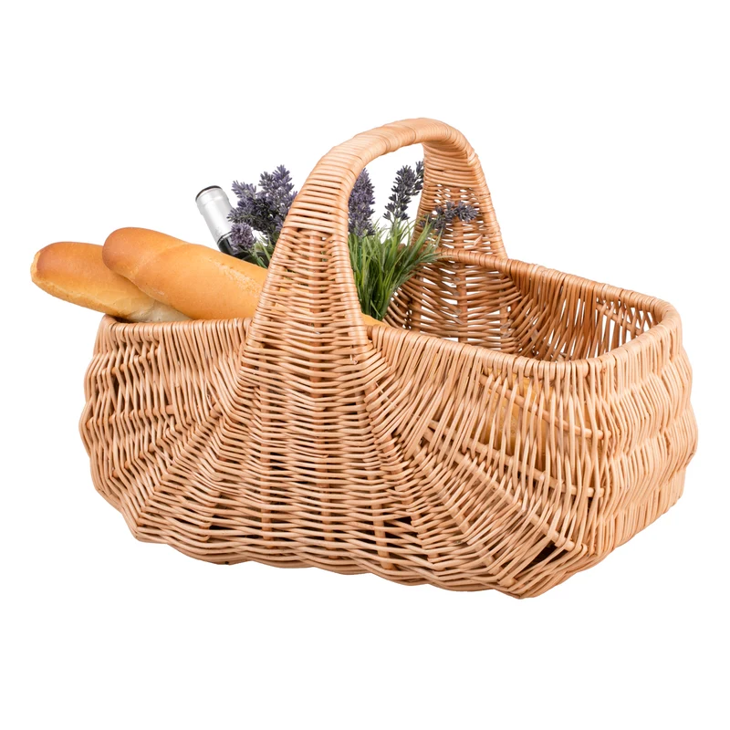 Werawia wicker shopping basket with handle TheWickerStories