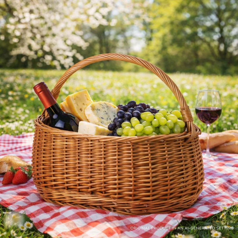 Wilerissa wicker shopping basket, mushroom and picnic basket, decorative gift basket TheWickerStories
