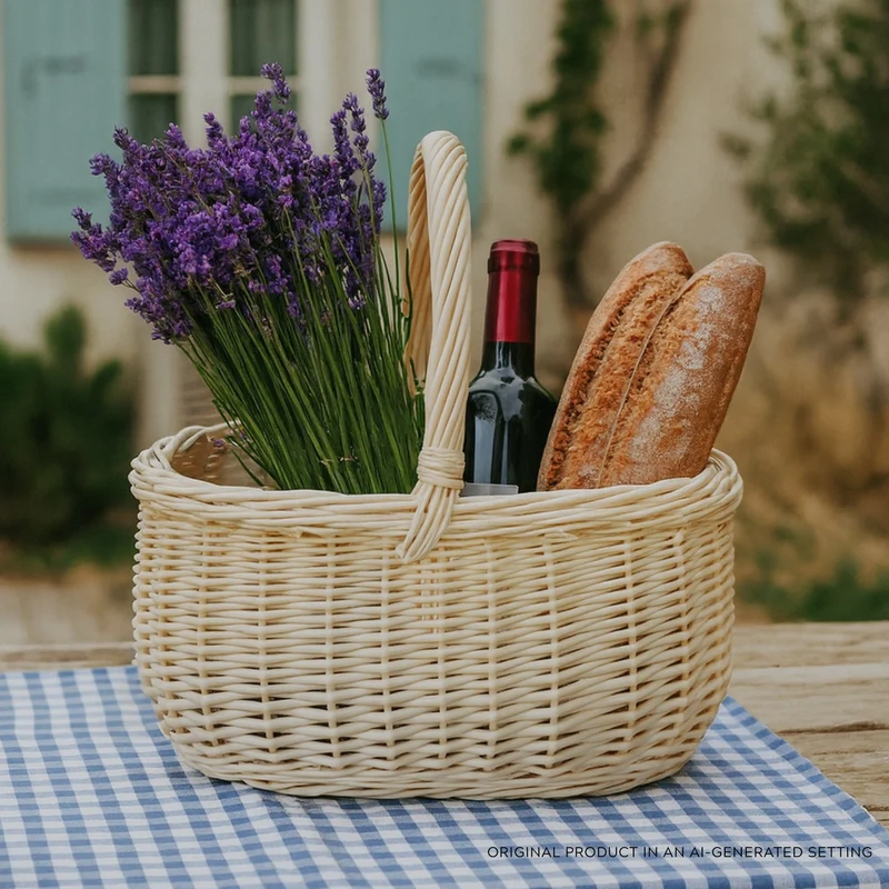 Waldissa wicker shopping basket, mushroom and picnic basket, decorative gift basket TheWickerStories