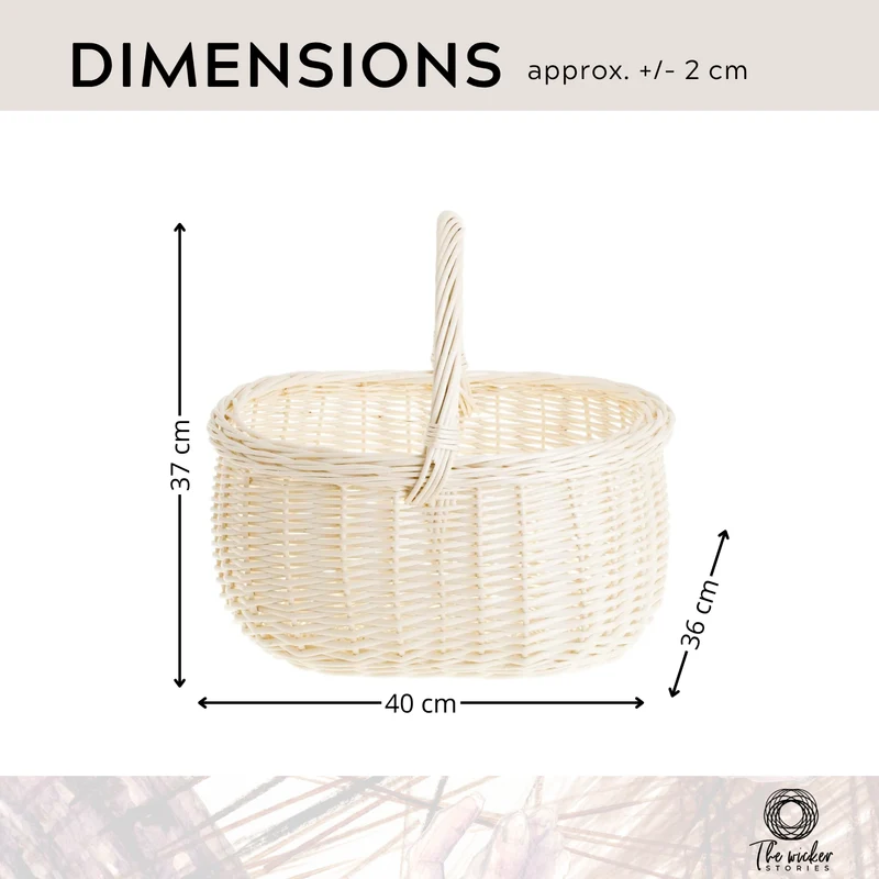 Waldissa wicker shopping basket, mushroom and picnic basket, decorative gift basket TheWickerStories
