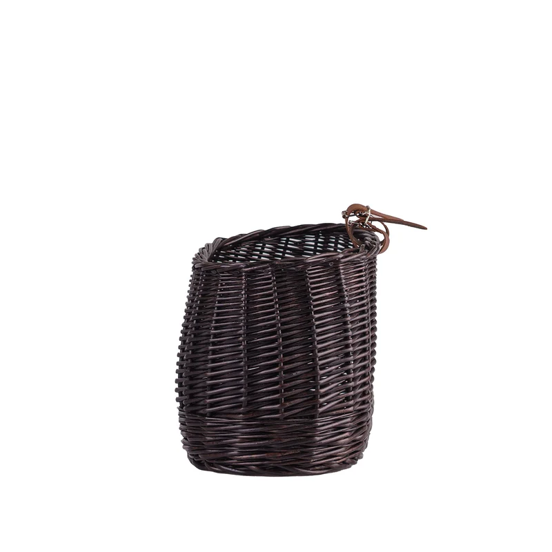 Marone wicker bike basket with straps TheWickerStories