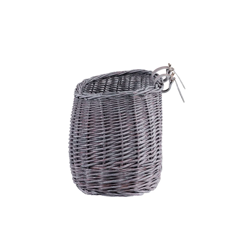 Marone wicker bike basket with straps TheWickerStories