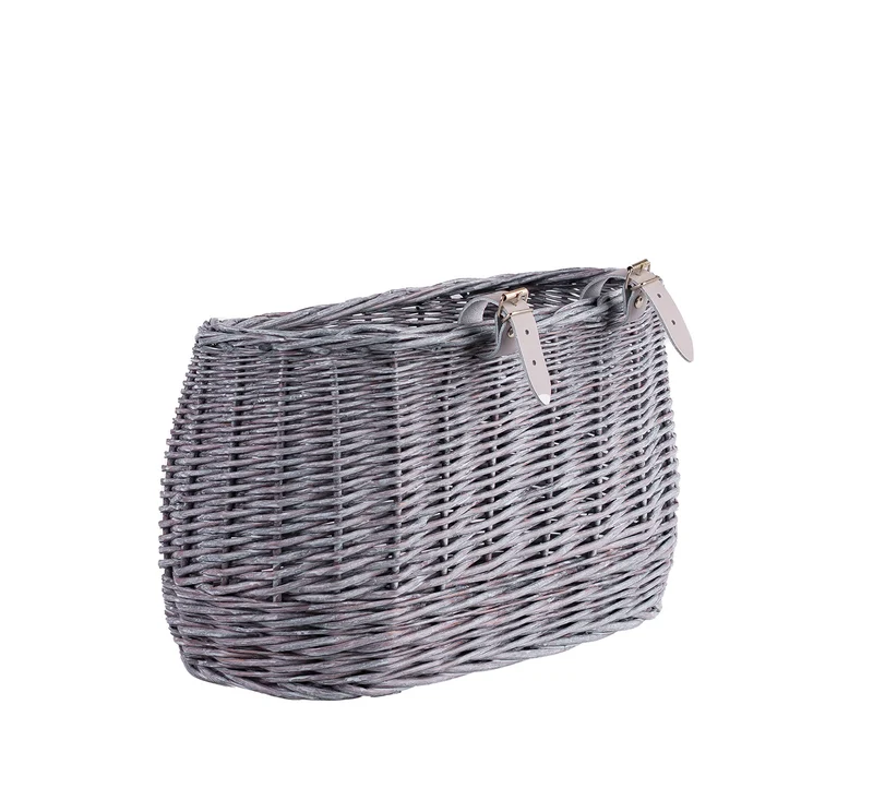 Marone wicker bike basket with straps TheWickerStories