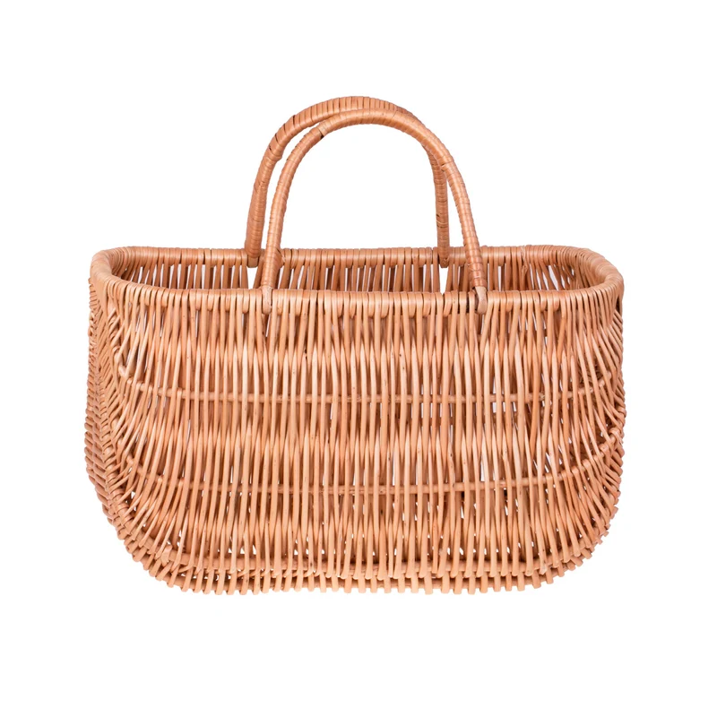 Werlissa wicker shopping basket with handles TheWickerStories