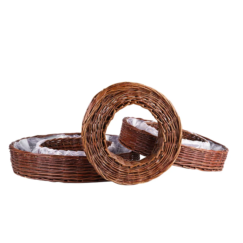 Pallados set of 3 wicker planter baskets with lining TheWickerStories