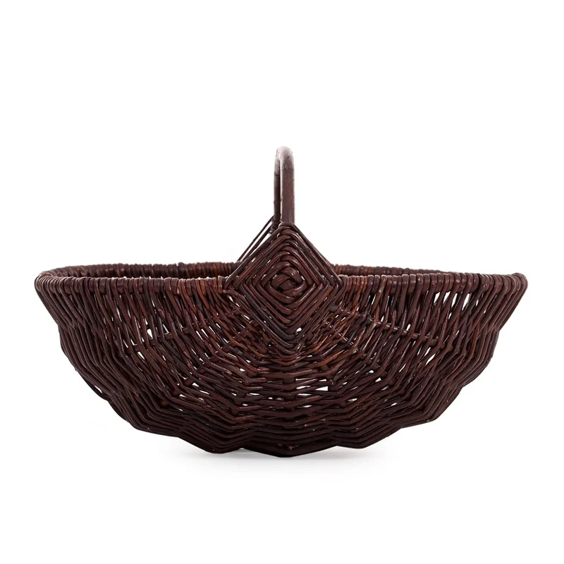 Victoria wicker garden basket with handle TheWickerStories