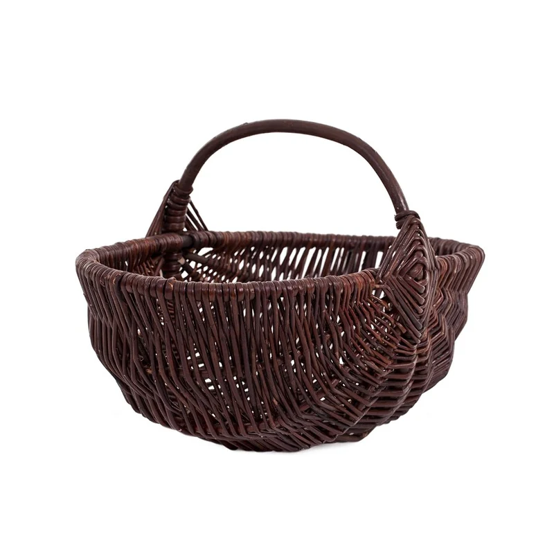 Victoria wicker garden basket with handle TheWickerStories