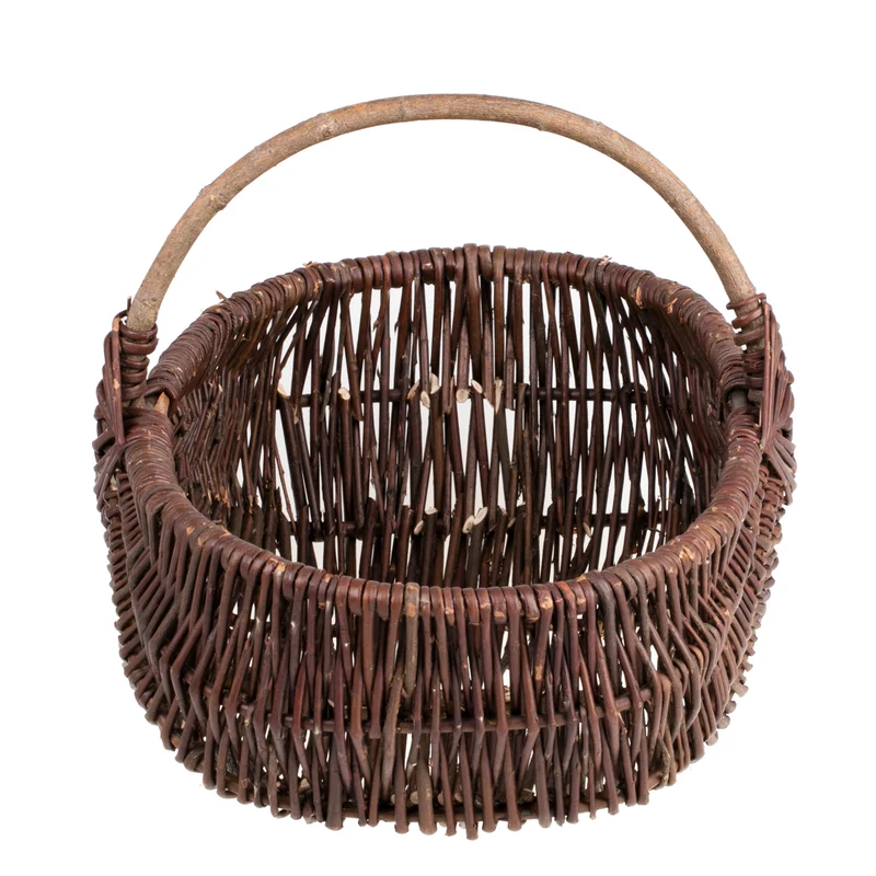 Victoria wicker garden basket with handle TheWickerStories