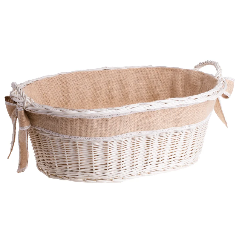 Milvus wicker basket with jute trim and handles TheWickerStories