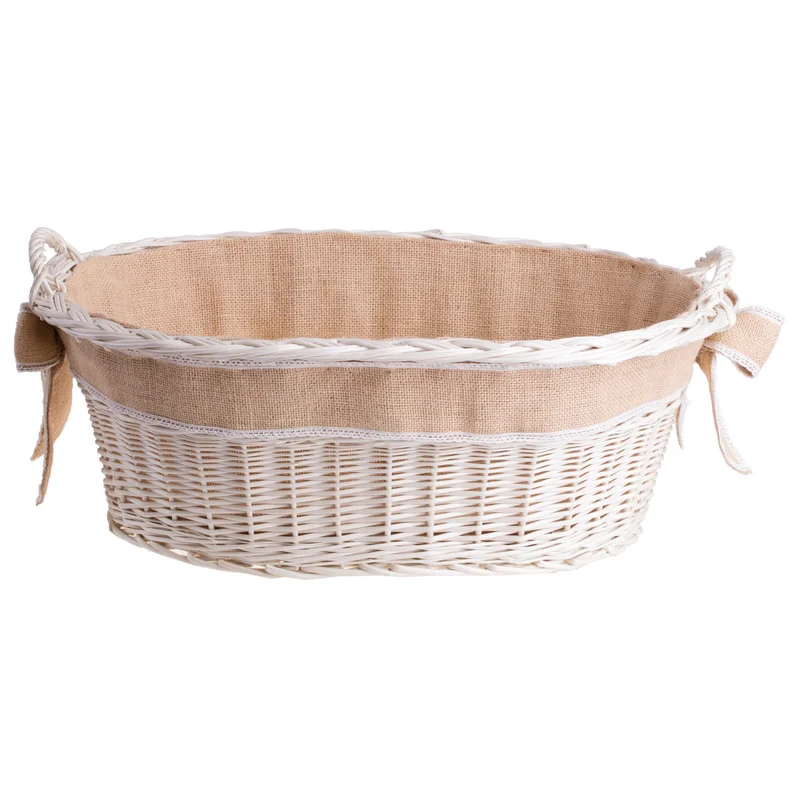 Milvus wicker basket with jute trim and handles TheWickerStories
