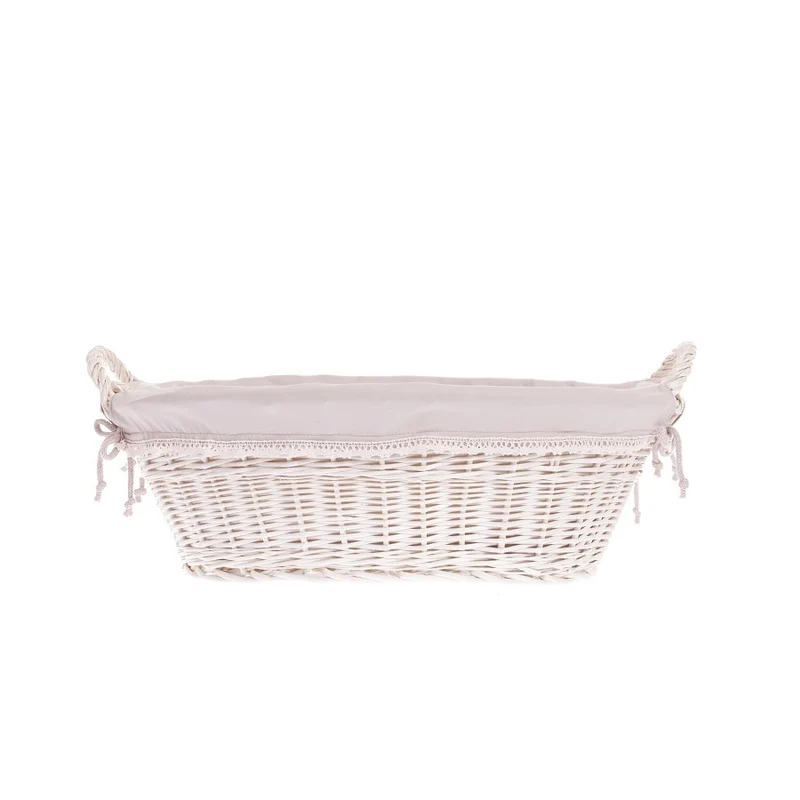 Milvus wicker basket with handles and beige lining TheWickerStories