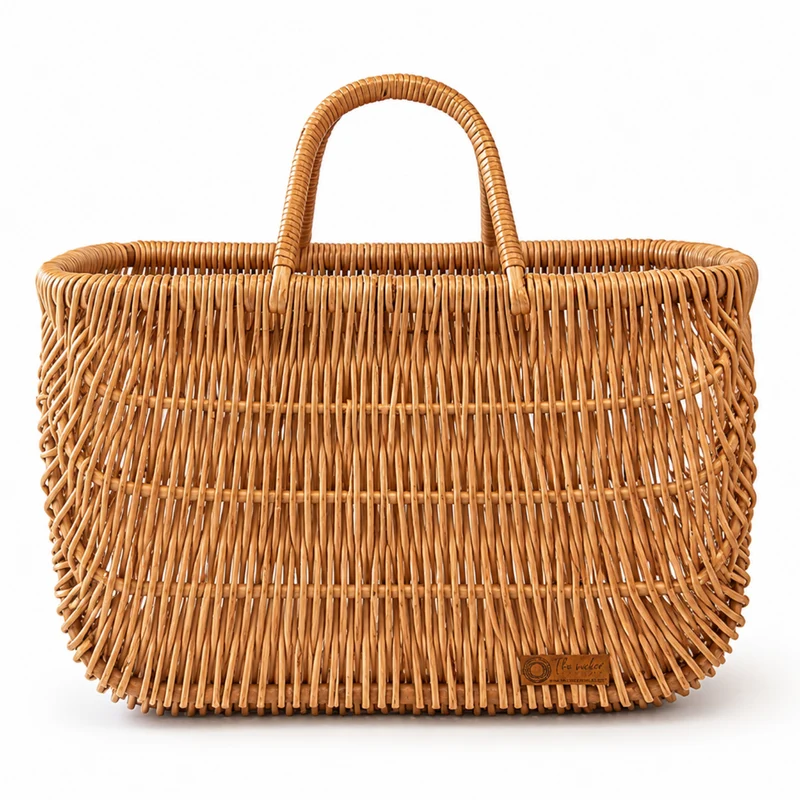 Werlissa wicker bike basket, bicycle basket with leather straps TheWickerStories