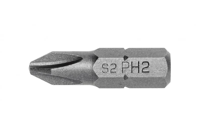 Końcówki wkrętakowe PH3, 25 mm, stal S2, 5 szt