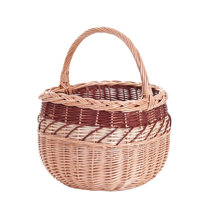 Wictor shopping basket with a wicker handle TheWickerStories