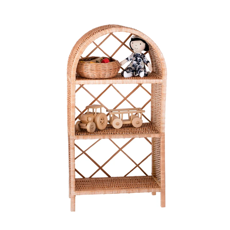 Camellia wicker shelving unit, wicker furniture, storage cabinet with shelves TheWickerStories