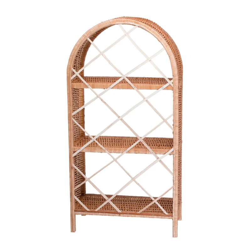 Camellia wicker shelving unit, wicker furniture, storage cabinet with shelves TheWickerStories