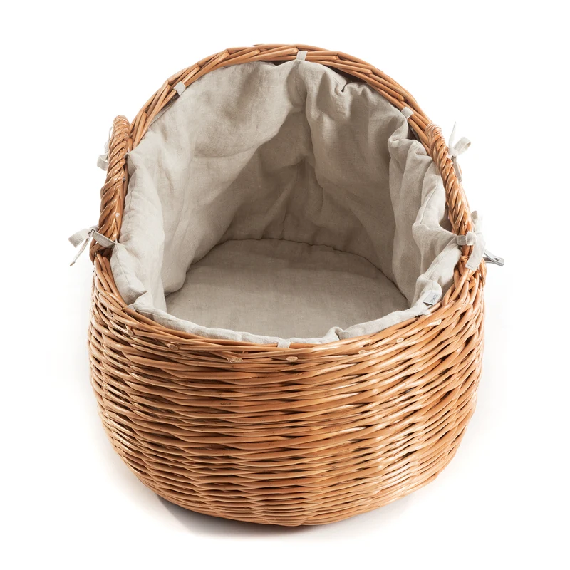 Desayer wicker baby cot and changing basket with beige lining TheWickerStories