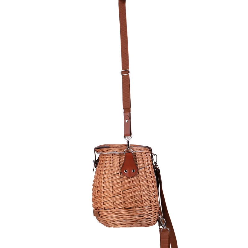 Scout wicker backpack, wicker back basket with trim TheWickerStories