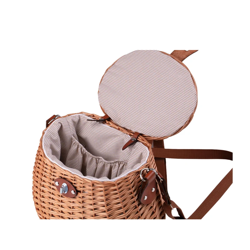 Scout wicker backpack, wicker back basket with trim TheWickerStories