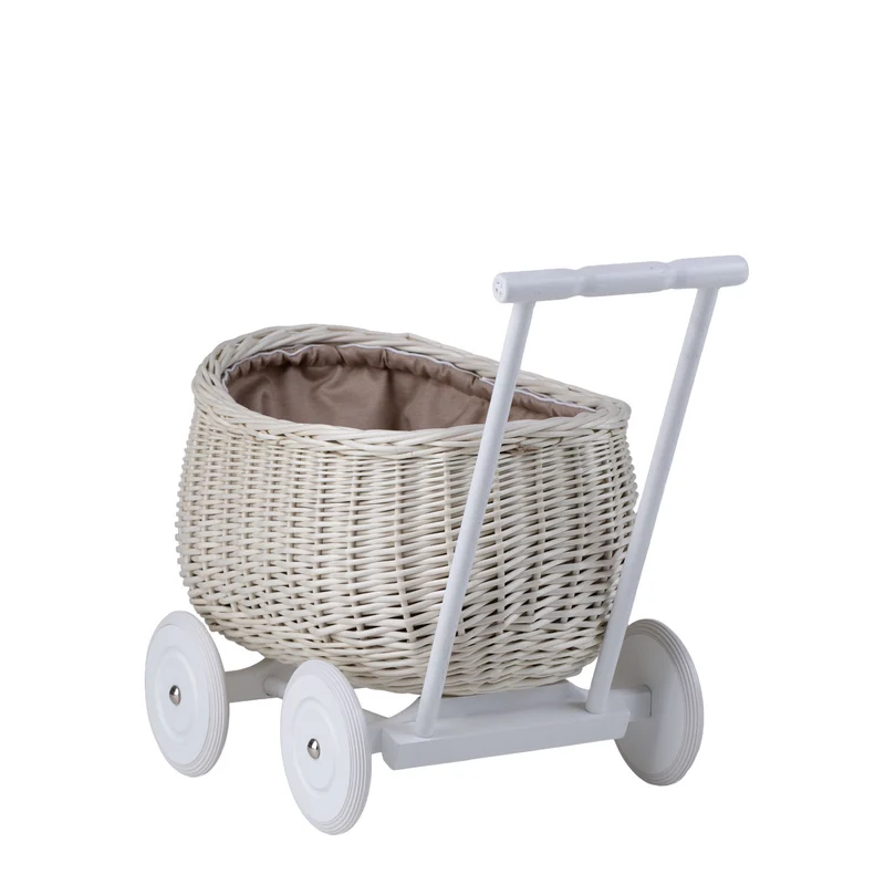Luke wicker pushcart with pink lining TheWickerStories
