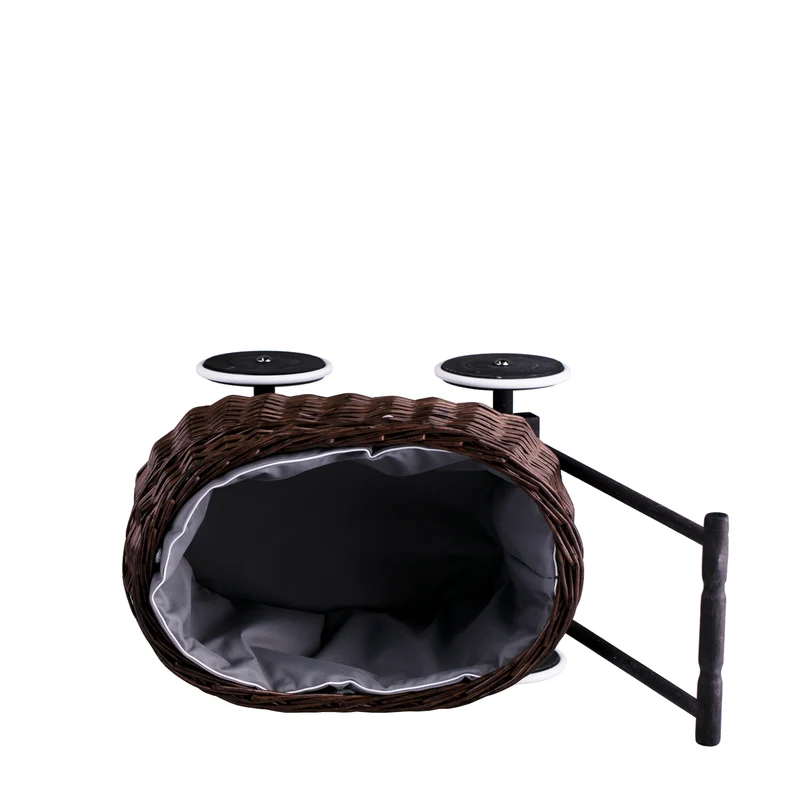Luke wicker pushcart with grey lining TheWickerStories