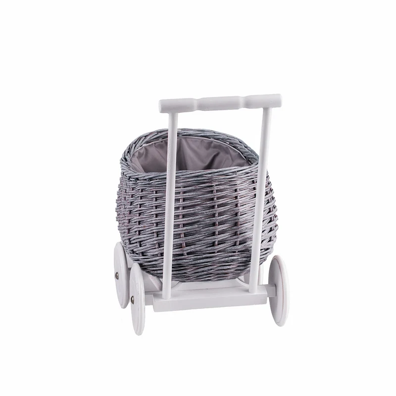 Luke wicker pushcart with grey lining TheWickerStories