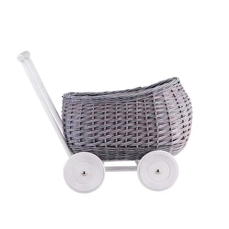 Luke wicker pushcart with grey lining TheWickerStories