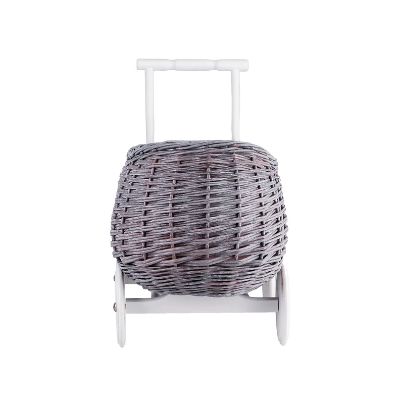 Luke wicker pushcart with pink lining TheWickerStories