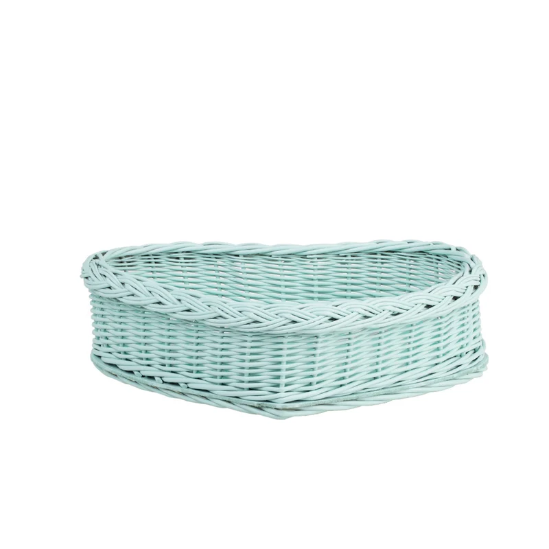 Zadaris small wicker basket with mint lining TheWickerStories