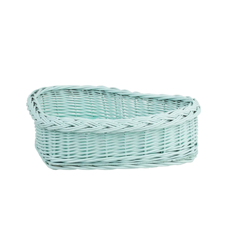 Zadaris small wicker basket with mint lining TheWickerStories