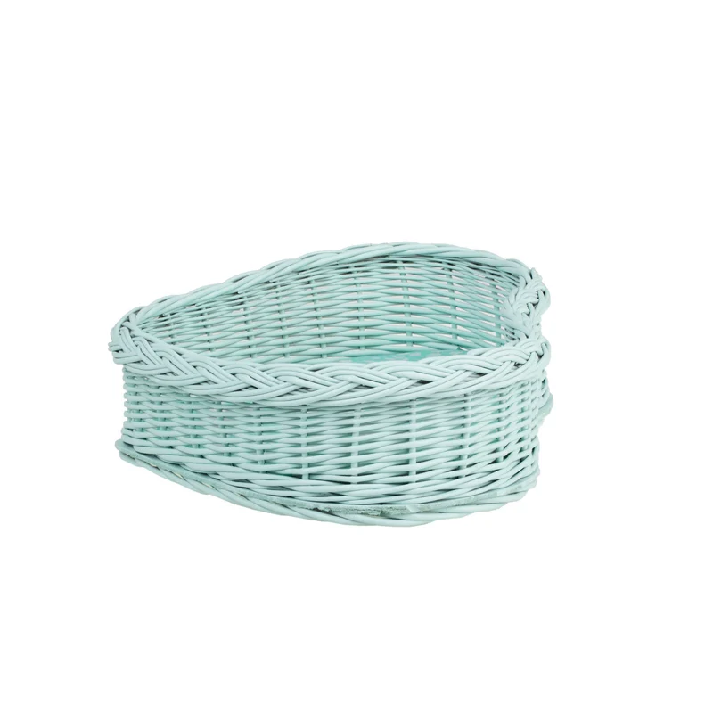 Zadaris small wicker basket with mint lining TheWickerStories
