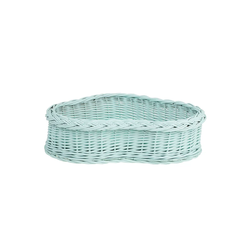 Zadaris small wicker basket with mint lining TheWickerStories