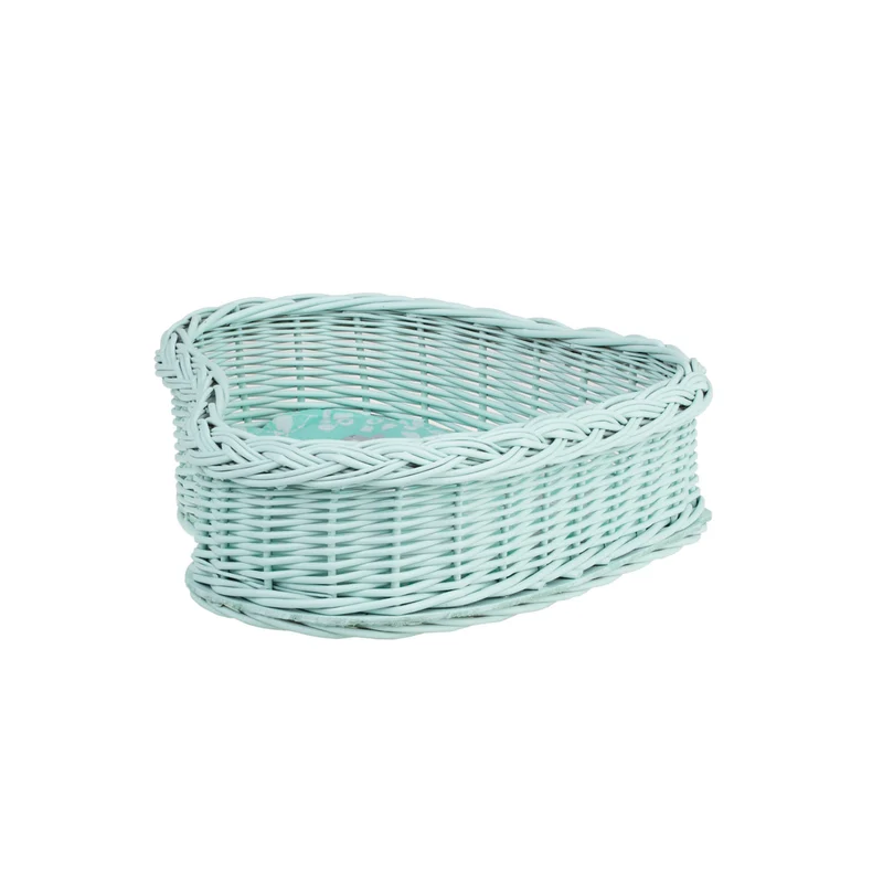 Zadaris small wicker basket with mint lining TheWickerStories