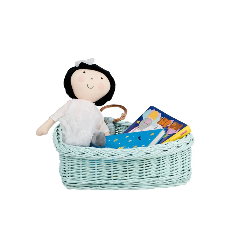 Zadaris small wicker basket with pink lining TheWickerStories
