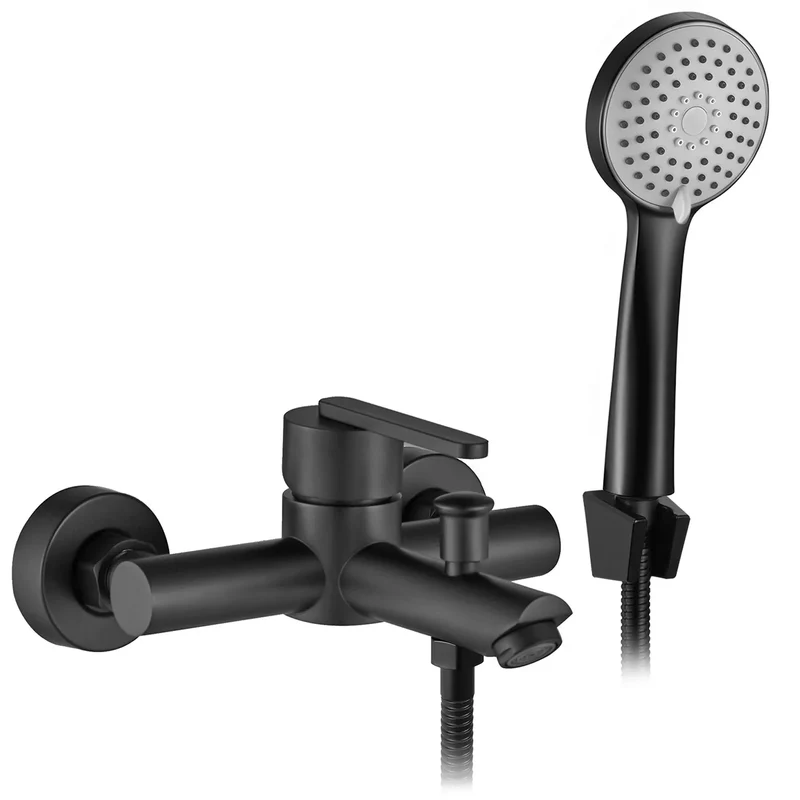 Badewannenarmatur Ontario Schwarz Matt