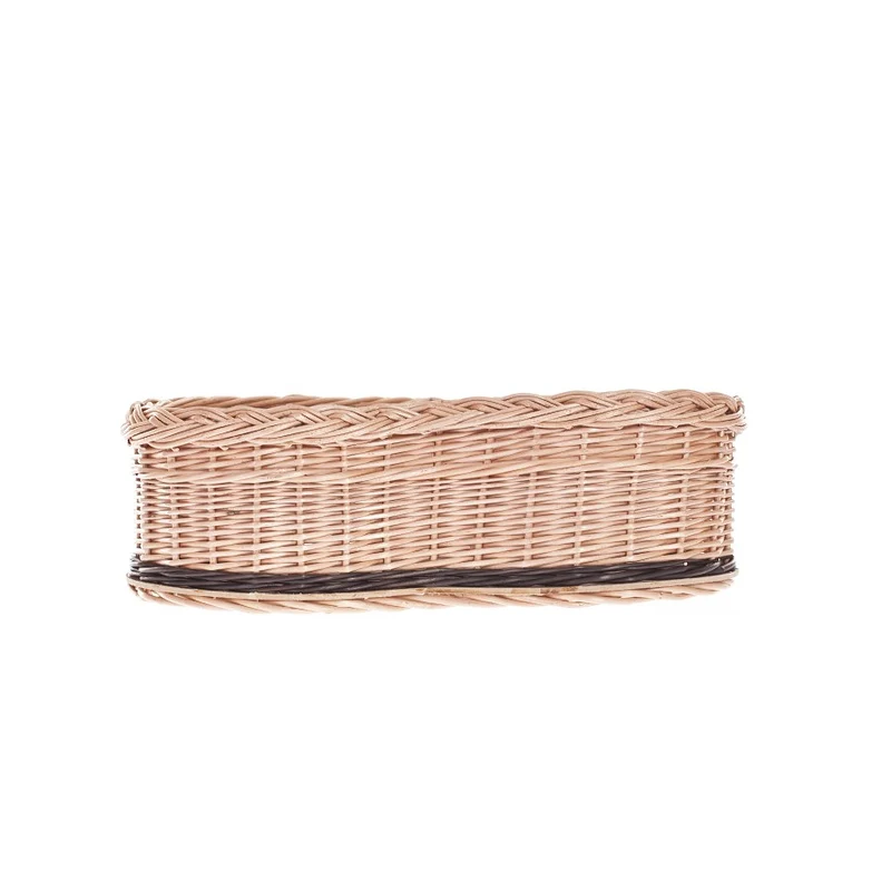 Zadaris small wicker basket with red lining TheWickerStories
