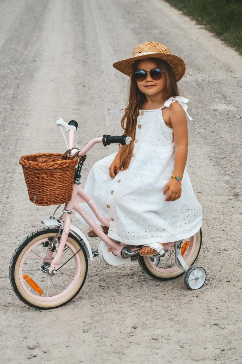 Paulus wicker kids' bike basket, small bicycle basket with leather straps TheWickerStories
