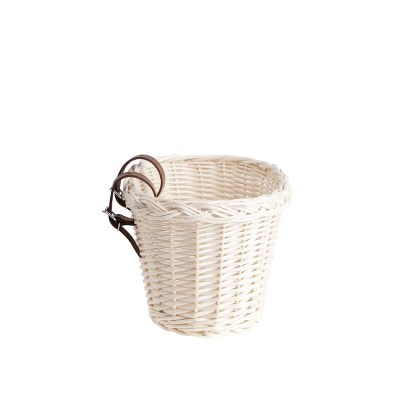 Paulus wicker kids' bike basket, small bicycle basket with leather straps TheWickerStories