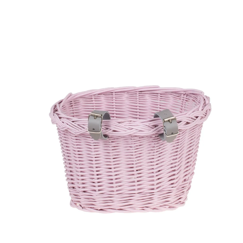 Paulus wicker bike basket for kids, small bicycle basket with leather straps TheWickerStories