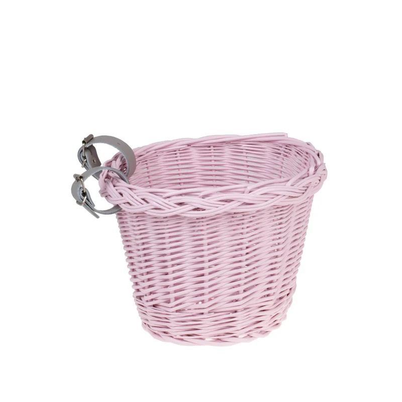 Paulus wicker bike basket for kids, small bicycle basket with leather straps TheWickerStories