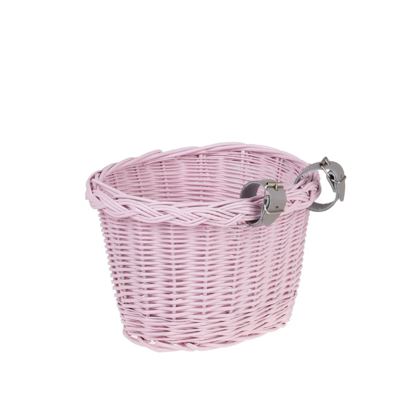 Paulus wicker bike basket for kids, small bicycle basket with leather straps TheWickerStories