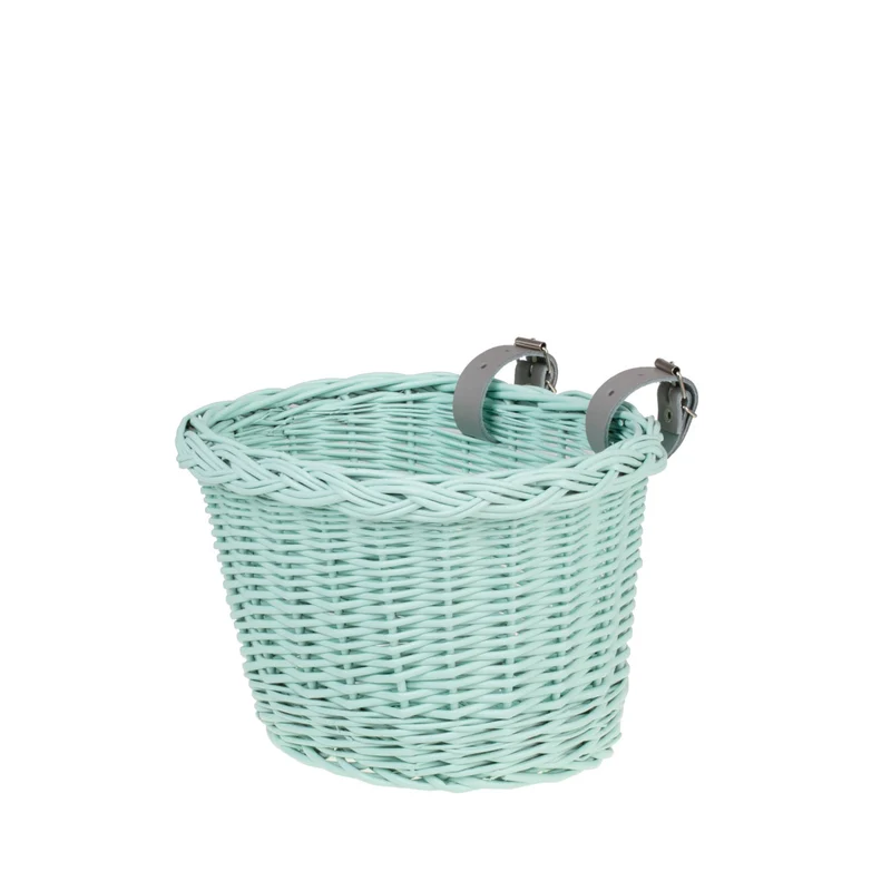 Paulus wicker kids' bike basket, small bicycle basket with leather straps TheWickerStories