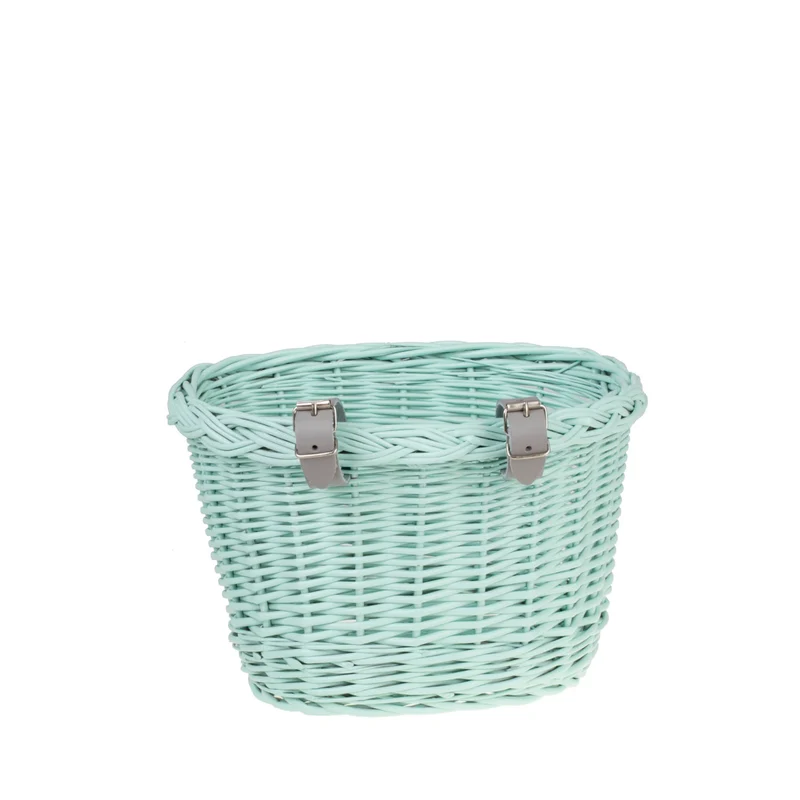 Paulus wicker kids' bike basket, small bicycle basket with leather straps TheWickerStories