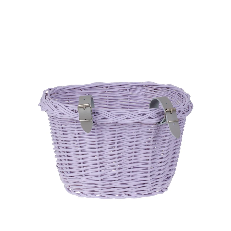 Paulus wicker bike basket for children, small bicycle basket with leather straps TheWickerStories