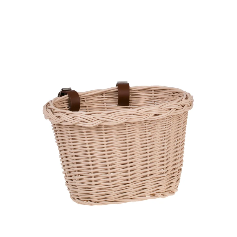 Paulus wicker bike basket for kids, small bicycle basket with leather straps TheWickerStories