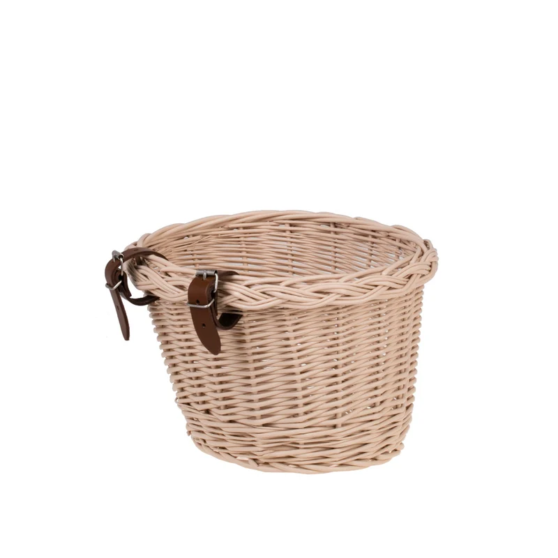 Paulus wicker bike basket for kids, small bicycle basket with leather straps TheWickerStories