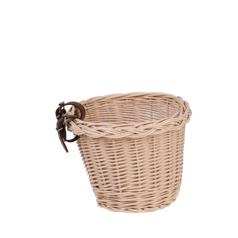 Paulus wicker bike basket for kids, small bicycle basket with leather straps TheWickerStories