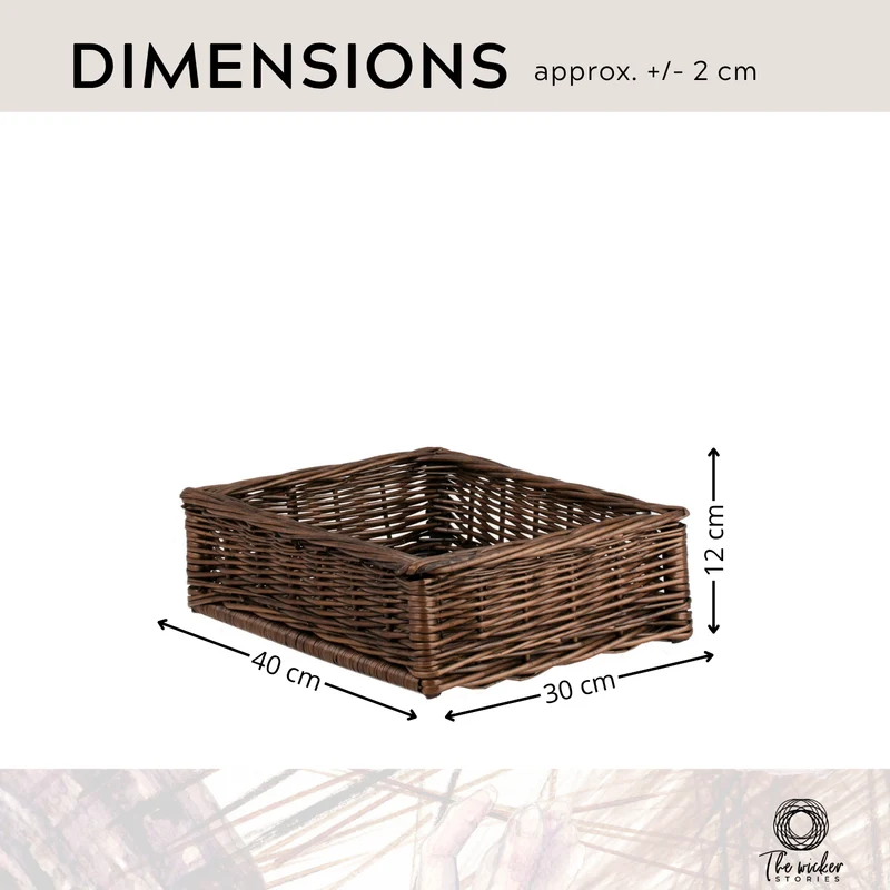 Jovalis wicker box, shelf and rack basket, wicker display storage basket TheWickerStories