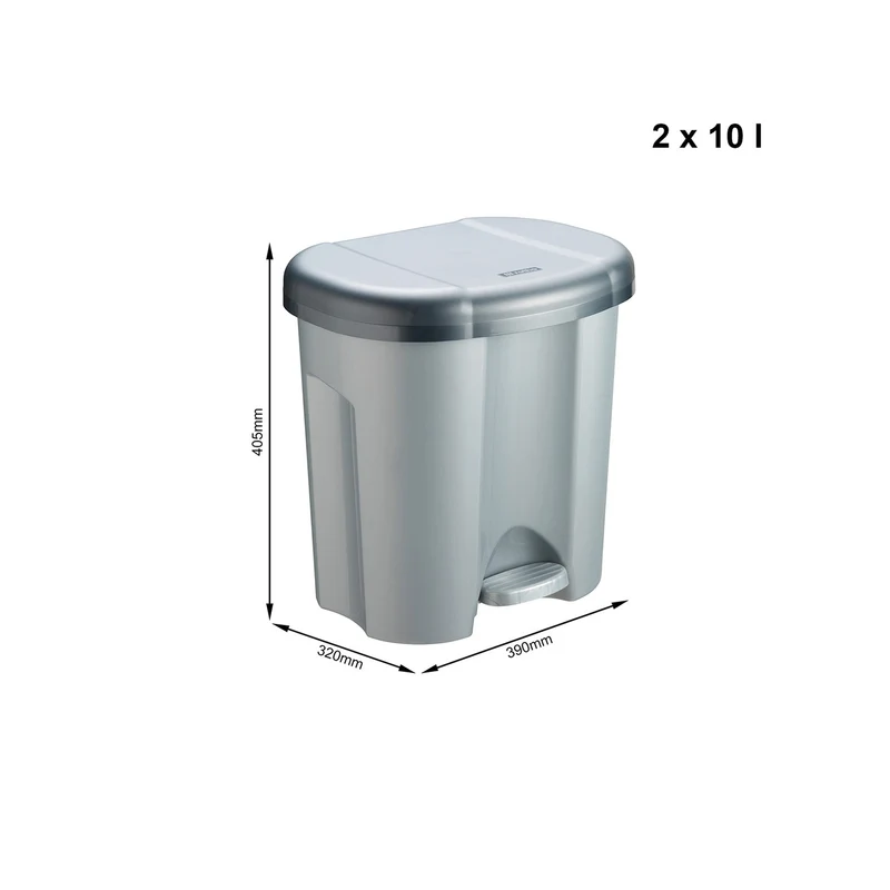 Abfalleimer 2 x 10 l DUO